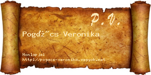 Pogács Veronika névjegykártya